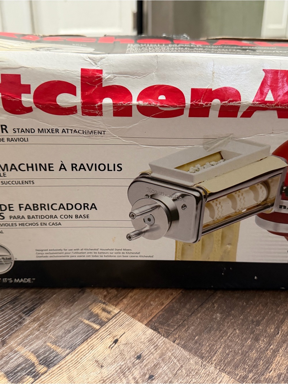 KitchenAid Silver and White Ravioli Maker Attachment for Stand Mixer